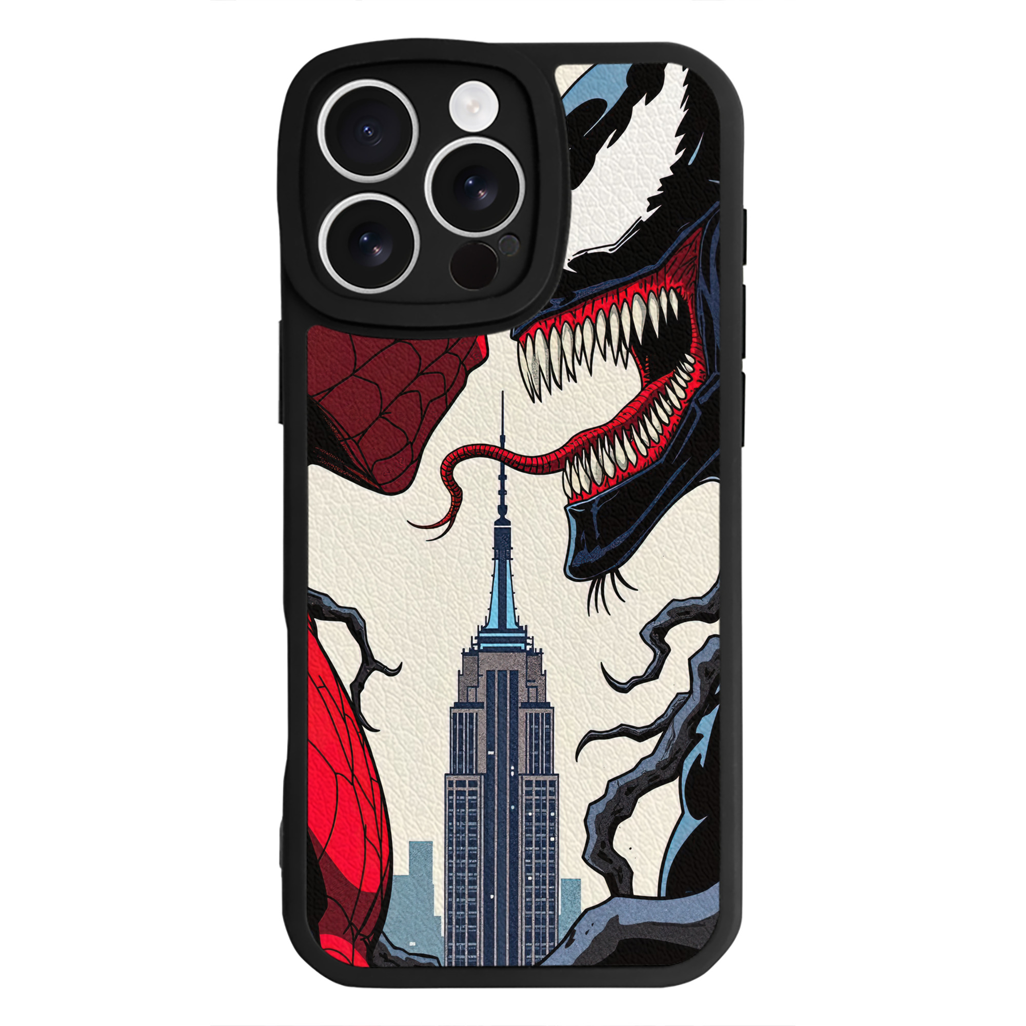 （画像用） Spider Man スパイダーマン 【iPhone 16シリーズ対応】シリコンスマホケース（レザー調） 材質：シリコン